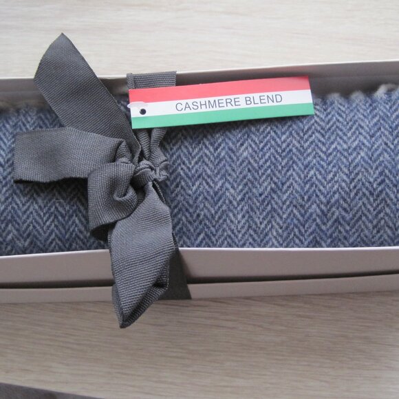 IL MORO FIRENZE Cashmere Blend Plaid Scarf Made in Italy - Picture 3 of 3